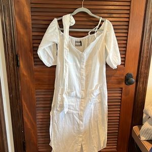 Reformation white off the shoulder dress